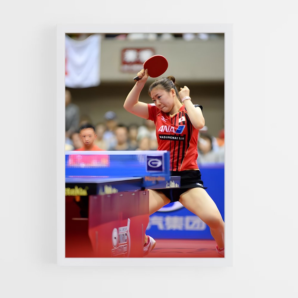 Poster Smash Rouge – affiche Tennis de table (vue 3)